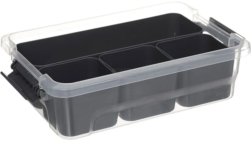 Kutija Samba 1.5l sa pregradama tamno siva/transp. 5five