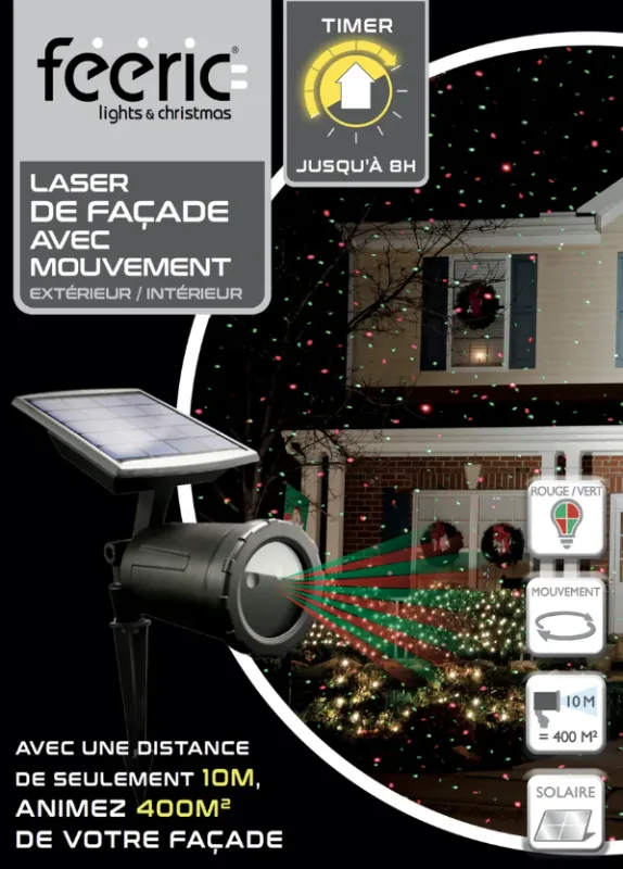 Solarni laserski projektor sa tajmerom Feeric Lights and Christmas