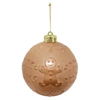 Novog. kićanka - kuglica Gingerbread fi 8cm braon Atmosphera