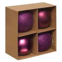 Novog. kićanka - kuglica fi 10cm 4/1 ljubičasta sort Atmosphera