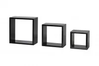 Set polica za zid 3/1 crna