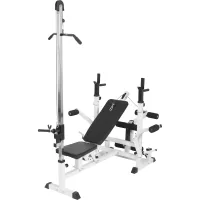 GORILLA SPORTS White Benč klupa sa dodacima