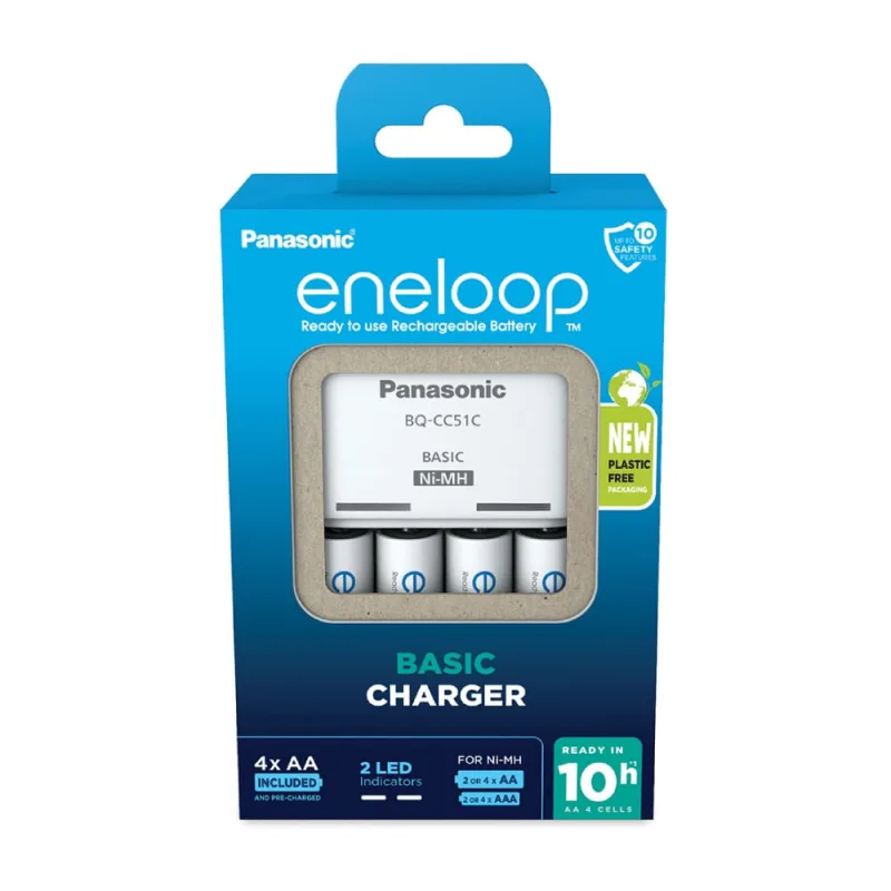 PANASONIC Eneloop Punjač za baterije + 4x HR6 AA baterije