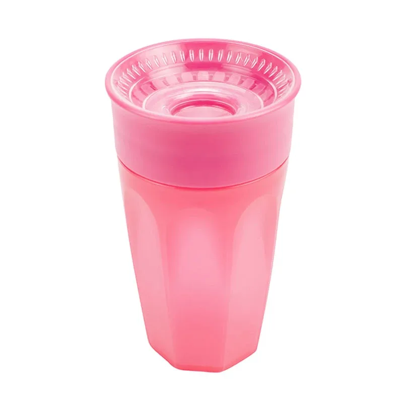 Šolja 360 stepeni - roze, od 9. meseca, 300 ml