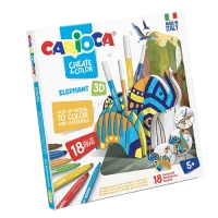 CARIOCA Flomaster set CREATE AND COLOR ELEPHANT 3D 1/18