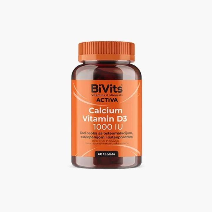 BiVits® ACTIVA Calcium Vitamin D3 1000 IU, 60 tableta