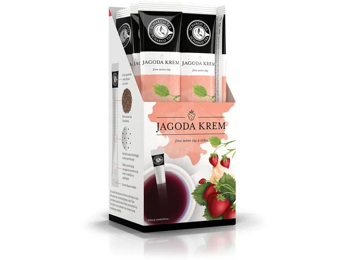 Čaj jagoda krem sticks 16/1 32gr Schargo tea