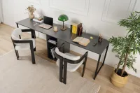 ASIR GROUP Twin Anthracite Black Radni sto