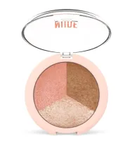 Golden Rose Nude look baked trio face
